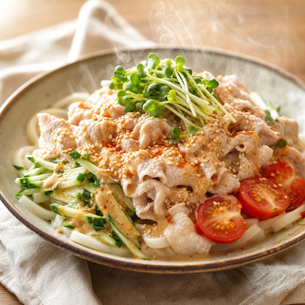 胡麻ドレ冷しゃぶサラダうどん