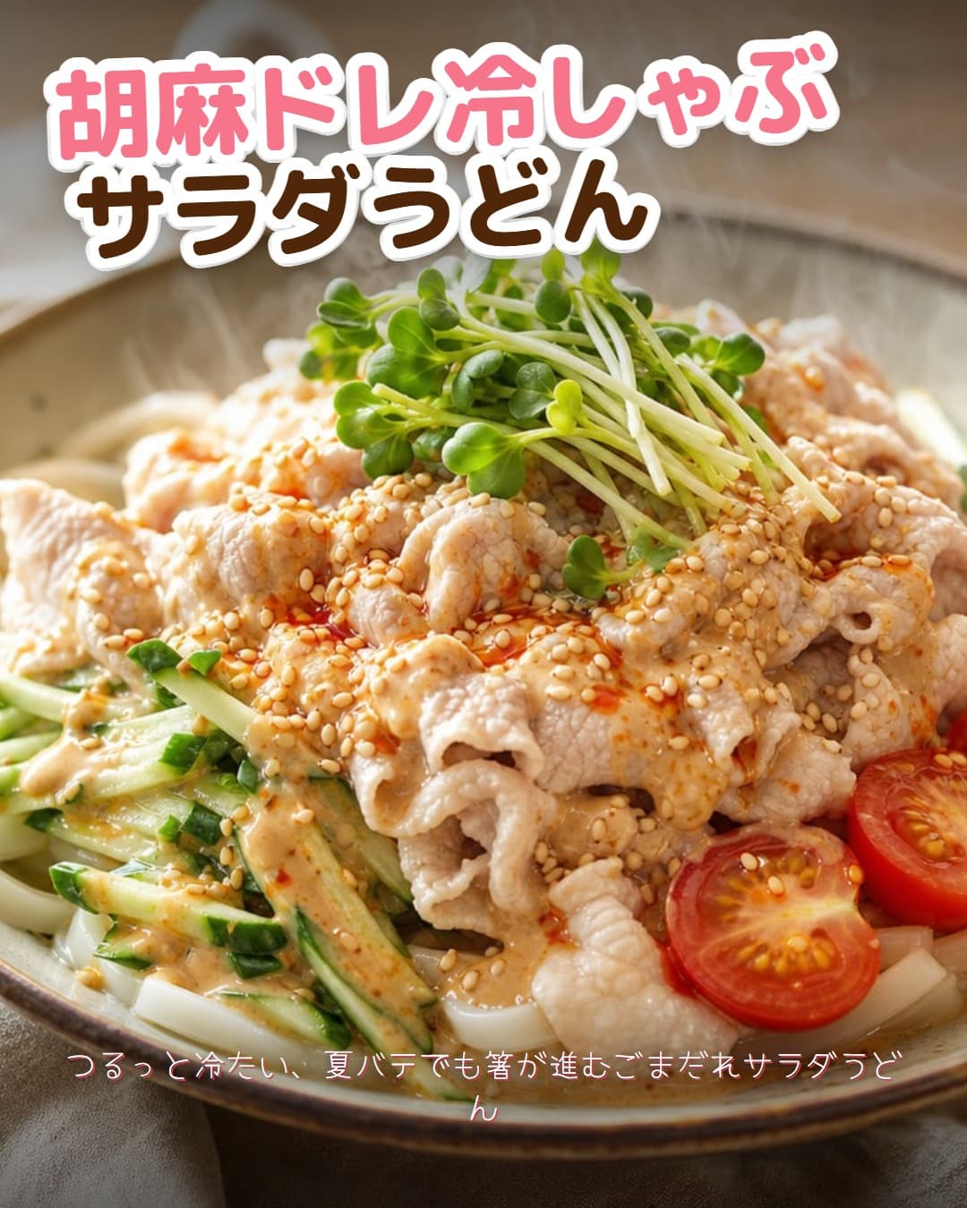 胡麻ドレ冷しゃぶサラダうどん