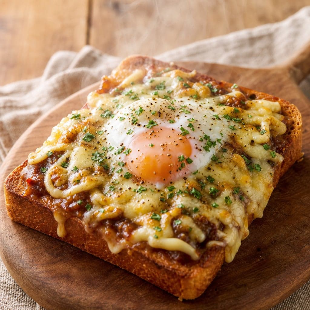 残りカレーでとろけるチーズトースト