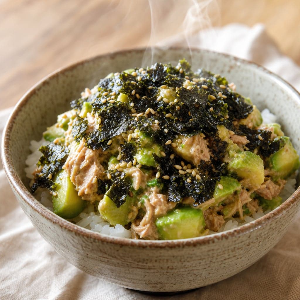 めんつゆツナアボカド丼