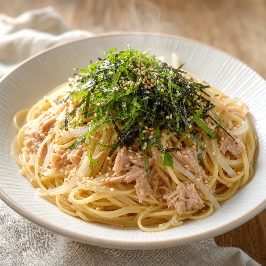 ポン酢ツナの冷製さっぱりパスタ