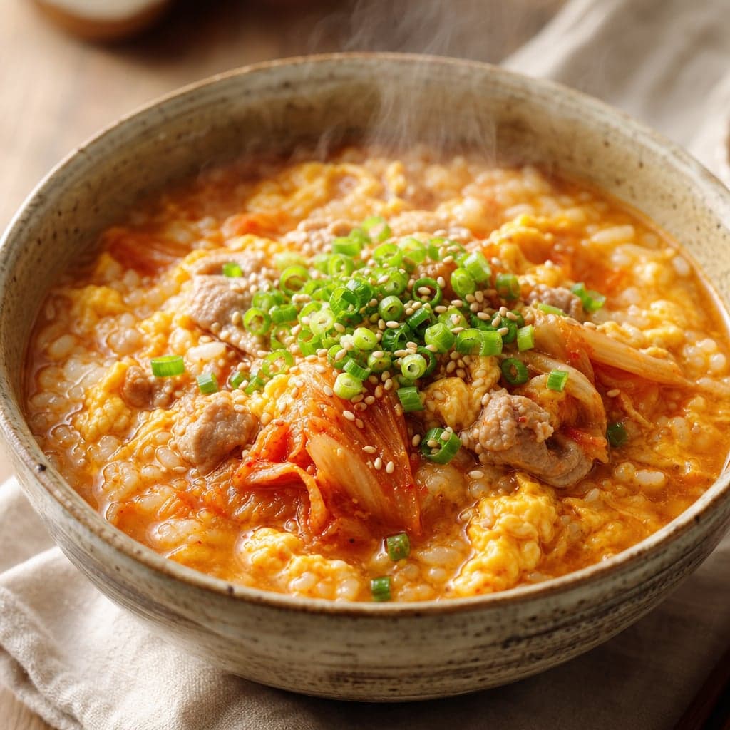 プチっと鍋で旨辛キムチ雑炊
