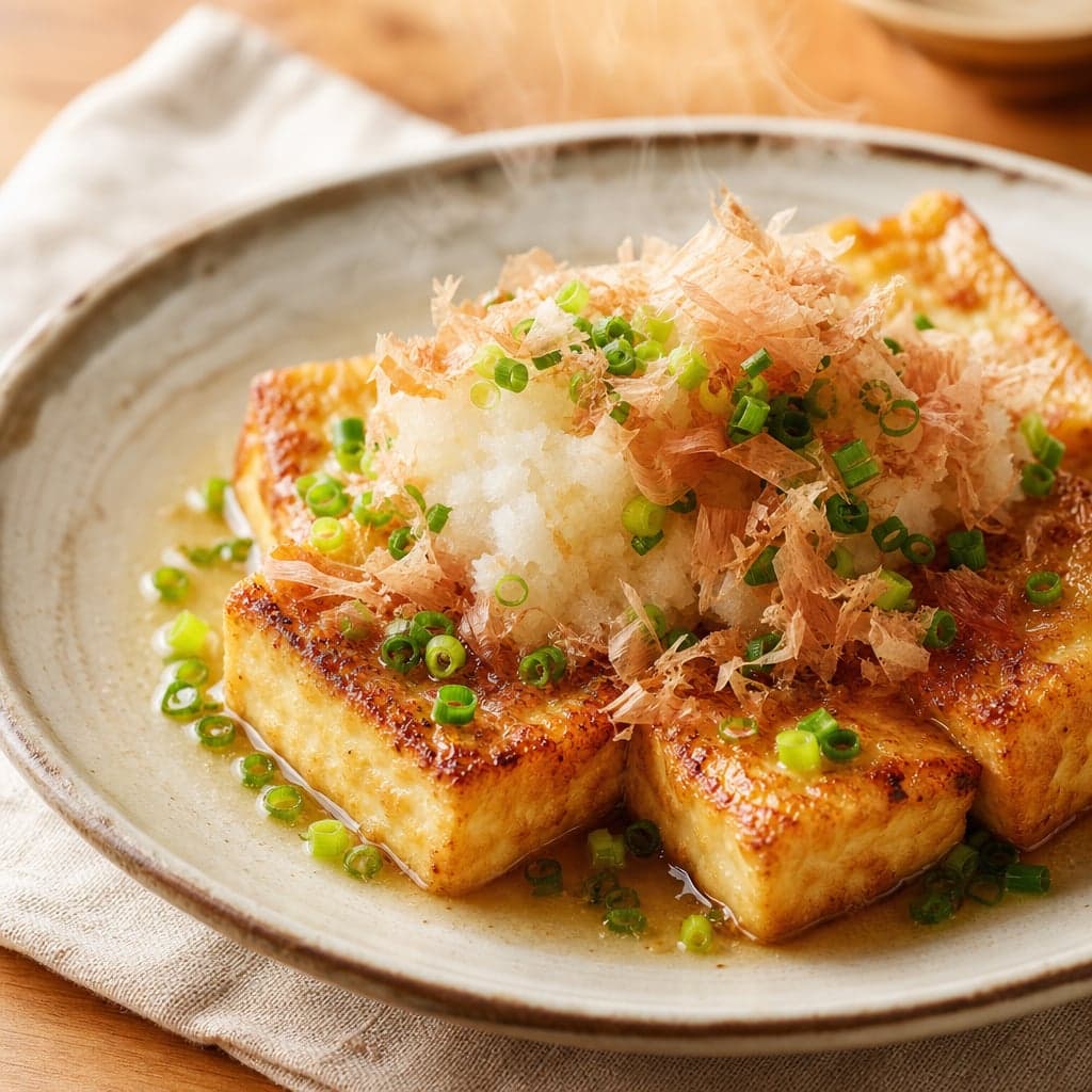 白だしバターの染み染み厚揚げ