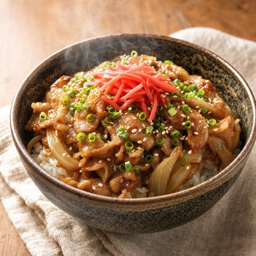 焼肉のたれ豚バラ甘辛丼