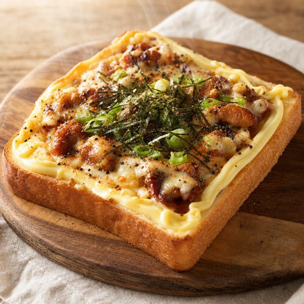 やきとり缶のチーズマヨトースト