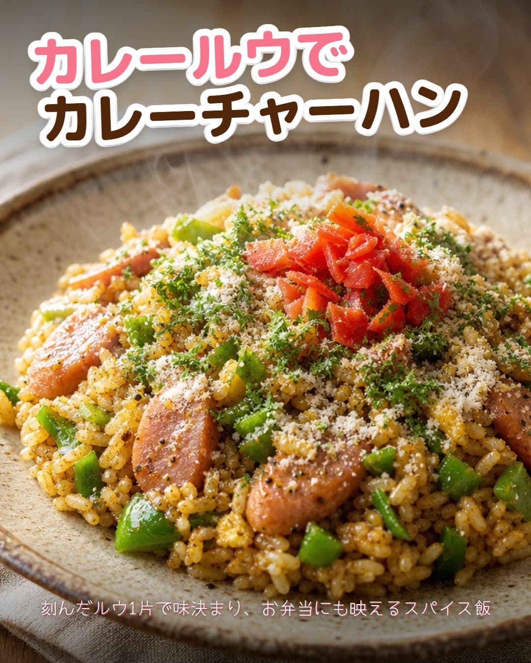 カレールウで作るカレーチャーハン
