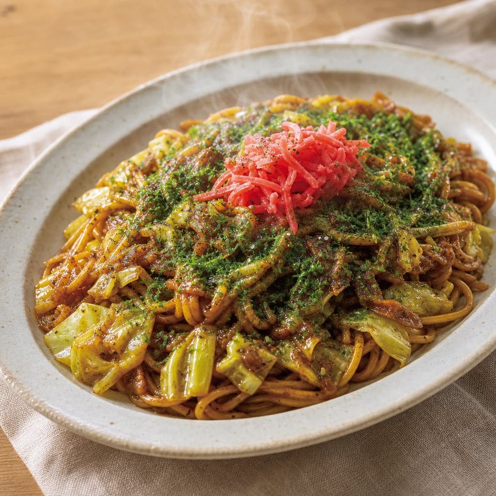 残りカレーで作るスパイス焼きそば