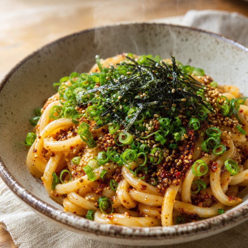 食べるラー油で油そば風うどん