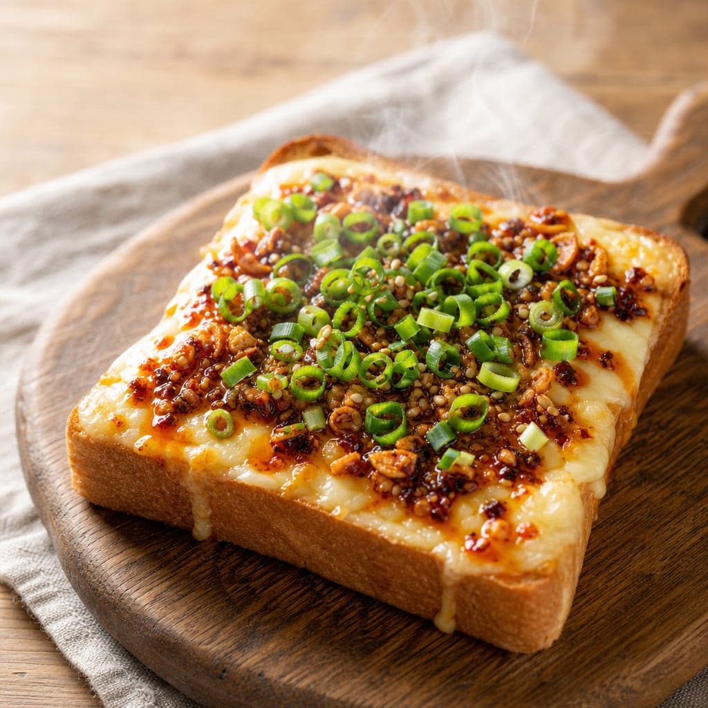 食べるラー油のチーズトースト