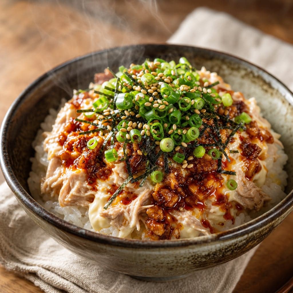 食べるラー油ツナマヨ丼