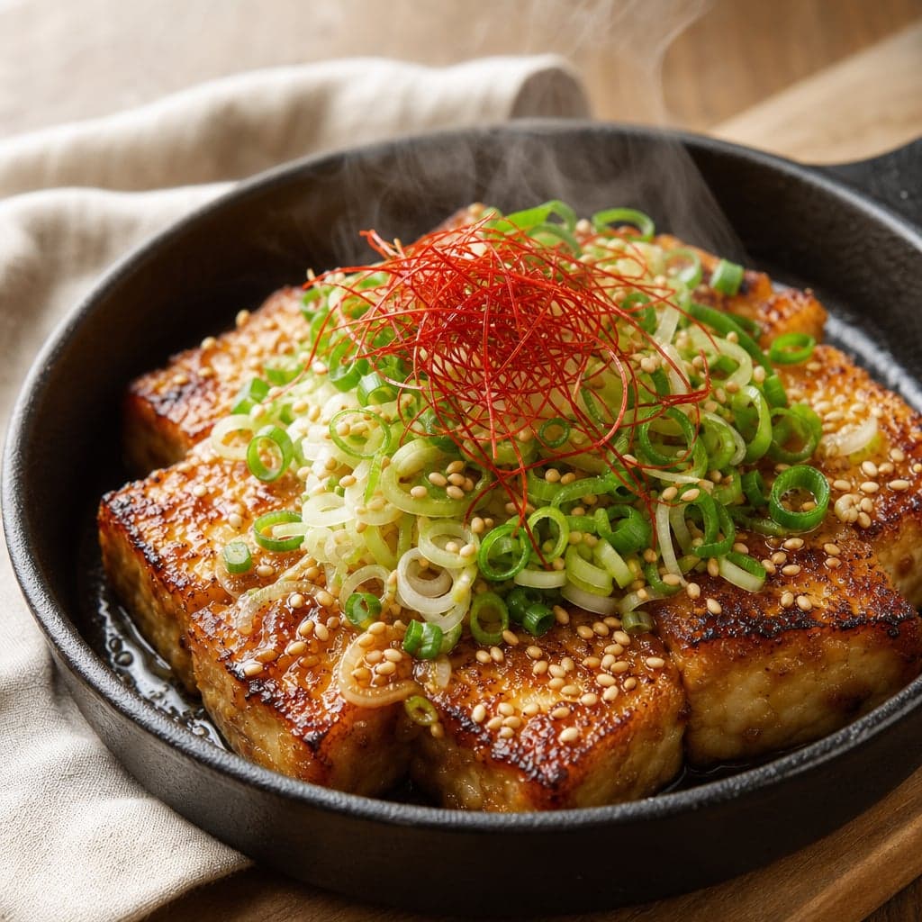 焼肉のたれで厚揚げステーキ